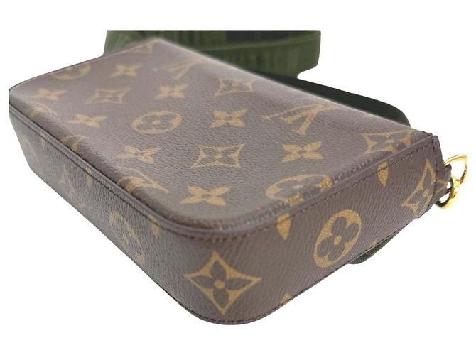 Borsa a spalla LOUIS VUITTON Monogram Multi Pochette Felicie in tela marrone - vista 7