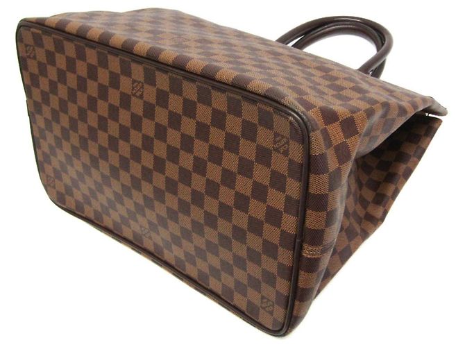 Borsa Boston Damier Greenwich PM Louis Vuitton per uomini e donne Ebano Marrone - vista 2