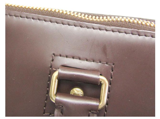 Borsa Boston Damier Greenwich PM Louis Vuitton per uomini e donne Ebano Marrone - vista 5