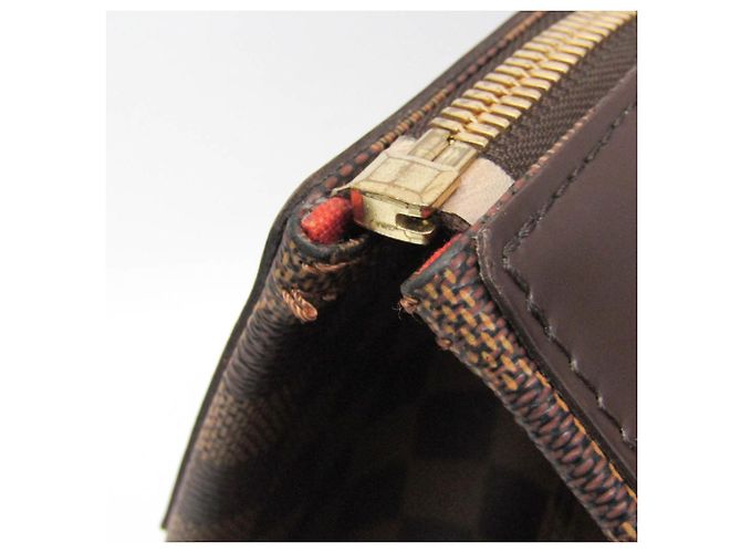 Borsa Boston Damier Greenwich PM Louis Vuitton per uomini e donne Ebano Marrone - vista 8