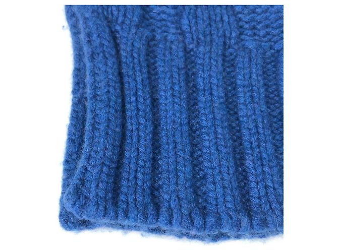 LOUIS VUITTON Sciarpa Helsinki con etichetta in pelle Cashmere Uomo Blu - vista 2