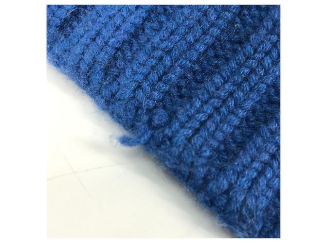 LOUIS VUITTON Sciarpa Helsinki con etichetta in pelle Cashmere Uomo Blu - vista 6