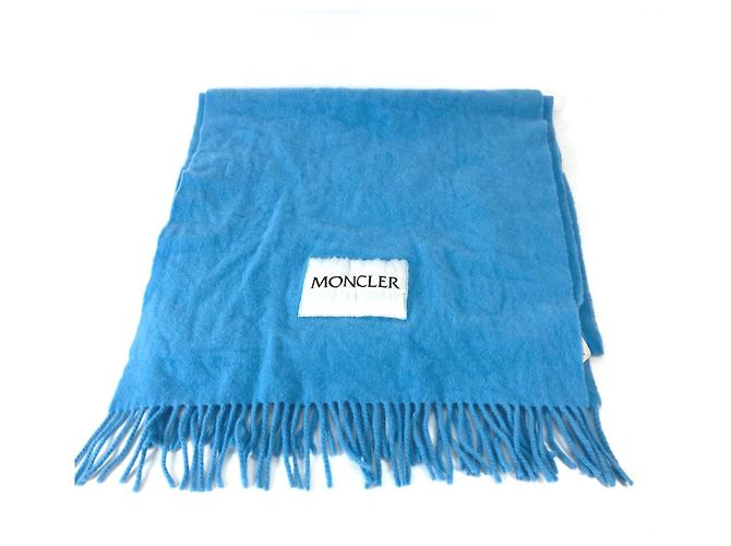 Sciarpa con frange Moncler blu - vista 3