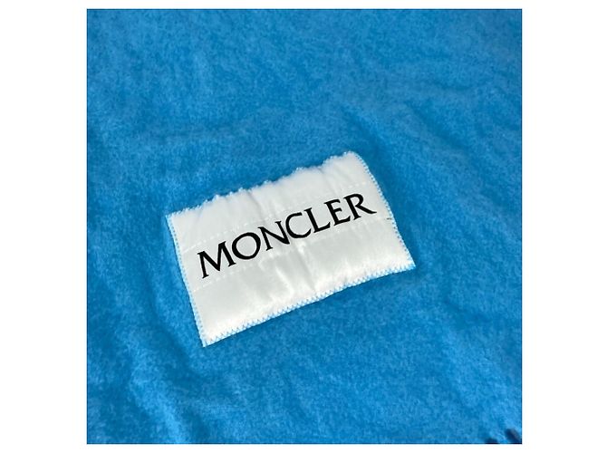 Sciarpa con frange Moncler blu - vista 4