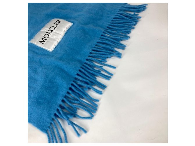 Sciarpa con frange Moncler blu - vista 5