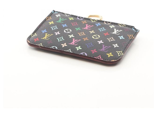 Billetera Pochette Cle de Louis Vuitton con monedero Negro Roja Multicolor - vista 7