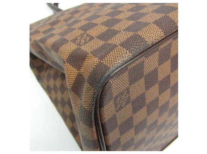 Borsa Boston Ebene Damier Greenwich PM Louis Vuitton per uomini e donne Marrone - vista 5