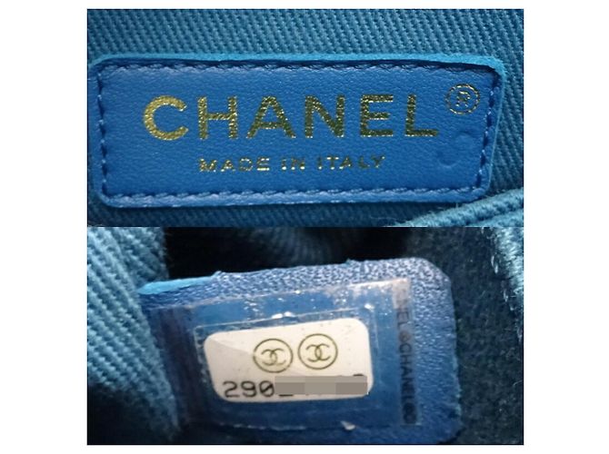 Borsa a spalla Chanel Stitch Coco Handle (XS), Donna, Mouton, Blu - vista 8