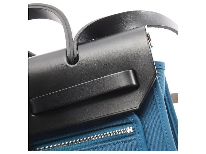 Borsa a mano Hermès Airbag Zip PM Nero Blu - vista 10