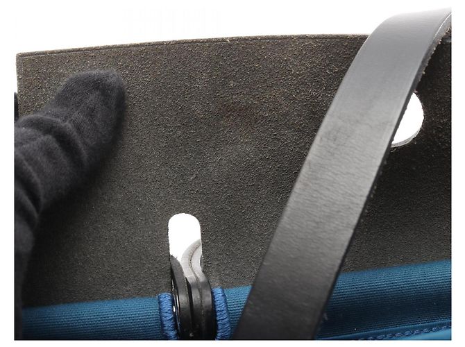 Borsa a mano Hermès Airbag Zip PM Nero Blu - vista 11