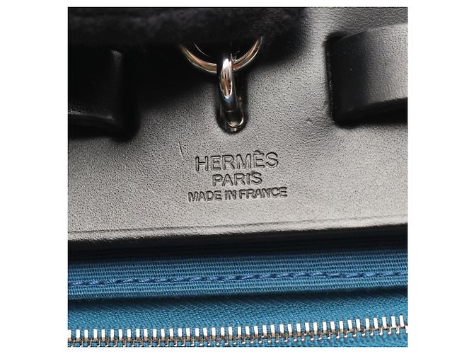 Borsa a mano Hermès Airbag Zip PM Nero Blu - vista 4