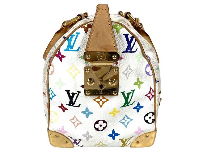 Borsa Boston Mini Speedy 30 Monogram Multicolore Louis Vuitton Bianco - vista 3