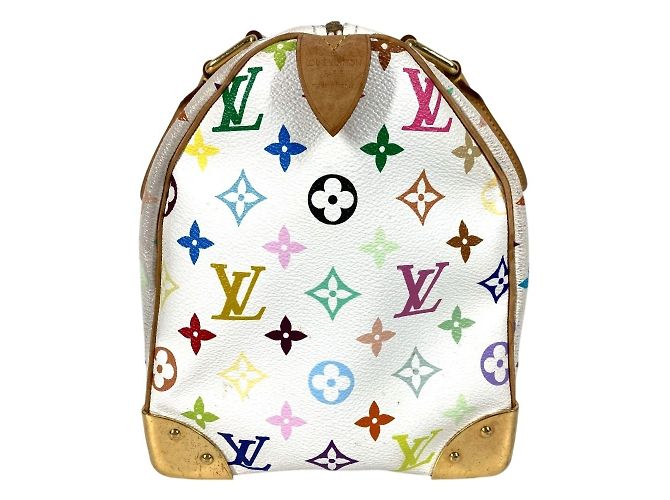 Borsa Boston Mini Speedy 30 Monogram Multicolore Louis Vuitton Bianco - vista 4