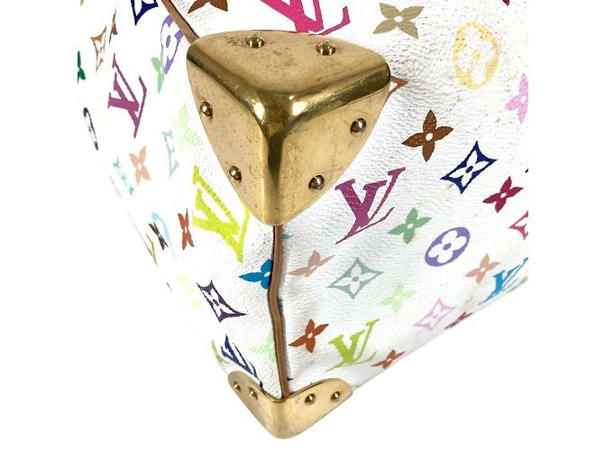 Borsa Boston Mini Speedy 30 Monogram Multicolore Louis Vuitton Bianco - vista 6
