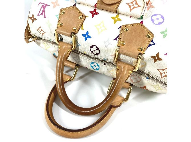 Borsa Boston Mini Speedy 30 Monogram Multicolore Louis Vuitton Bianco - vista 8