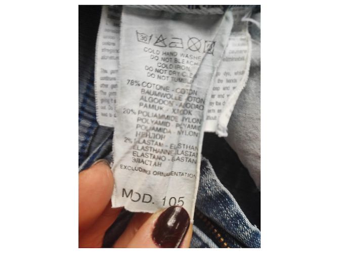 Trussardi Jeans Vaqueros Rectos Azul Índigo Talla 28 - vista 4