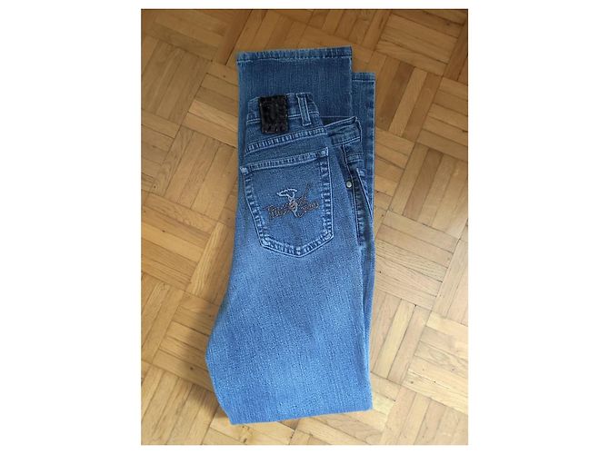 Trussardi Jeans Vaqueros Rectos Azul Índigo Talla 28 - vista 7