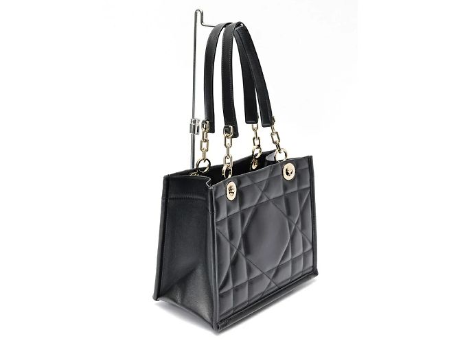 Christian Dior Essential Archicannage Quilt Calfskin Large Nero - vista 2