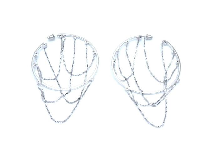 Orecchini a perno in argento 925 Christian Dior - vista 2