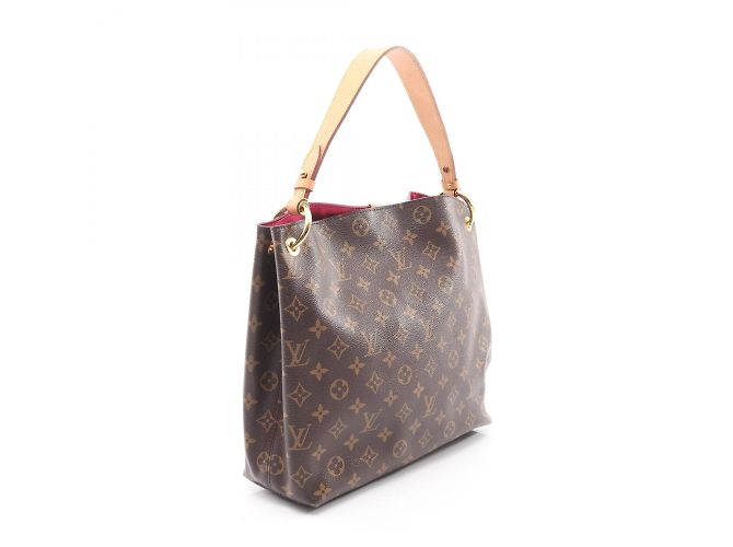 Borsa a Spalla Graceful PM di Louis Vuitton Marrone Rosa Monogramma - vista 2