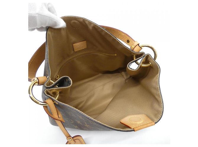 Borsa a Spalla Louis Vuitton Monogram Graceful PM M43701 Marrone Beige - vista 8