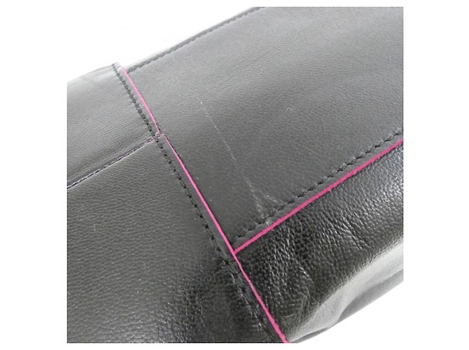 Borsa Loewe Amazona in nero e rosa - vista 3