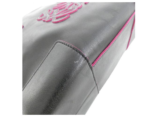 Borsa Loewe Amazona in nero e rosa - vista 4
