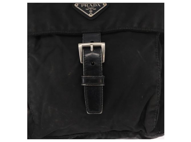 Borsa a Spalla PRADA Nylon Nero Argento Autentica 163806 - vista 14