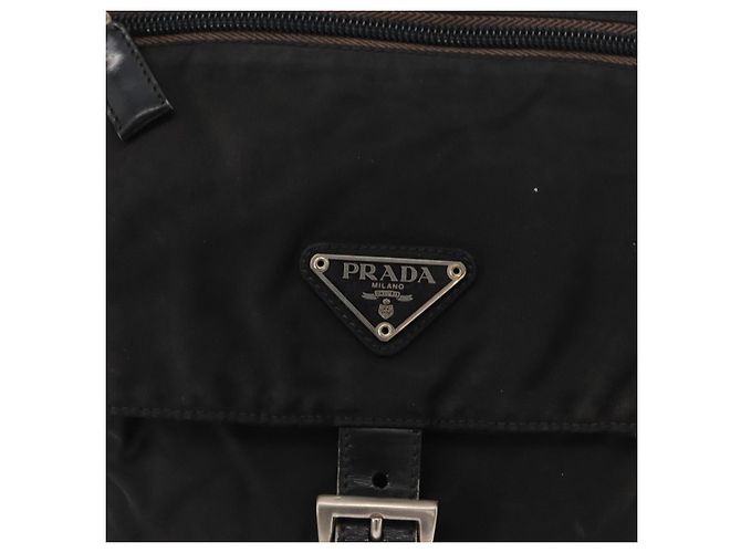 Borsa a Spalla PRADA Nylon Nero Argento Autentica 163806 - vista 15