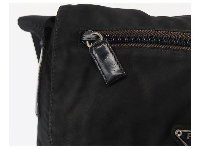 Borsa a Spalla PRADA Nylon Nero Argento Autentica 163806 - vista 16