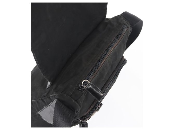 Borsa a Spalla PRADA Nylon Nero Argento Autentica 163806 - vista 18
