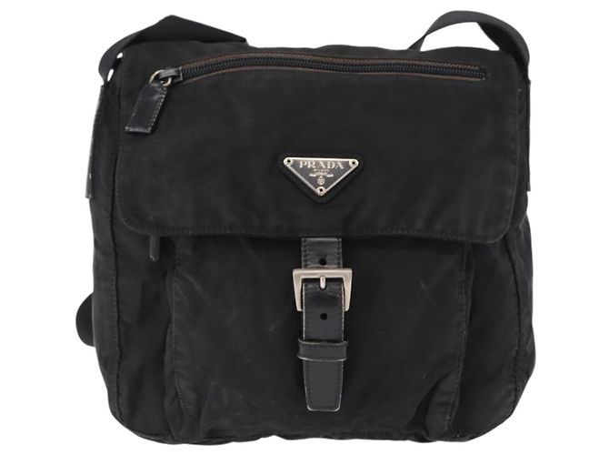 Borsa a Spalla PRADA Nylon Nero Argento Autentica 163806 - vista 2