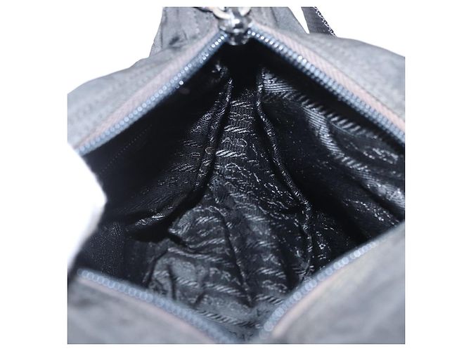 Borsa a Spalla PRADA Nylon Nero Argento Autentica 163806 - vista 22