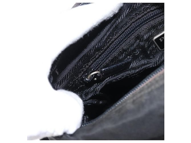 Borsa a Spalla PRADA Nylon Nero Argento Autentica 163806 - vista 25