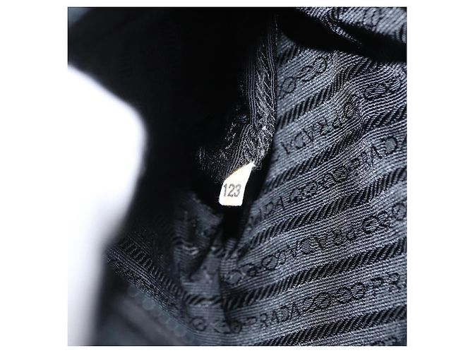 Borsa a Spalla PRADA Nylon Nero Argento Autentica 163806 - vista 27