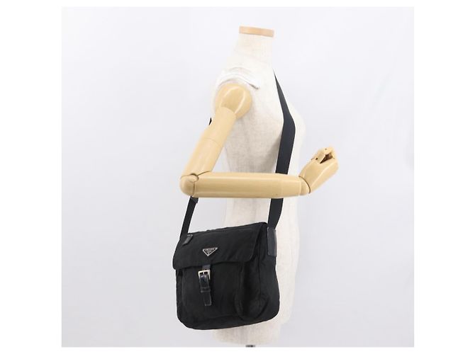 Borsa a Spalla PRADA Nylon Nero Argento Autentica 163806 - vista 28