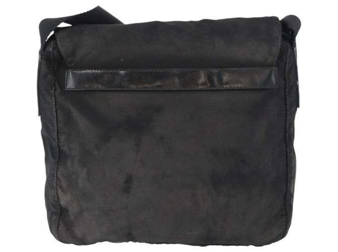 Borsa a Spalla PRADA Nylon Nero Argento Autentica 163806 - vista 3