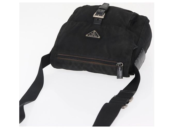 Borsa a Spalla PRADA Nylon Nero Argento Autentica 163806 - vista 6