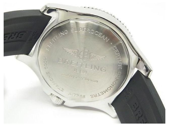 BREITLING Superocean Automatic 42 quadrante arancione per uomini Argento - vista 4
