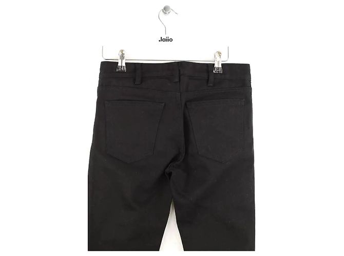 Céline Jeans slim in cotone nero - vista 4
