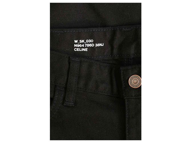 Céline Jeans slim in cotone nero - vista 5