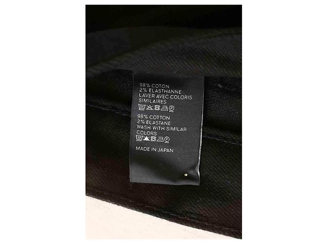 Céline Jeans slim in cotone nero - vista 6