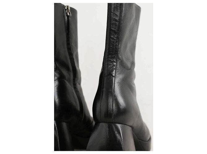 Nodaleto Botas de cuero negro - vista 3