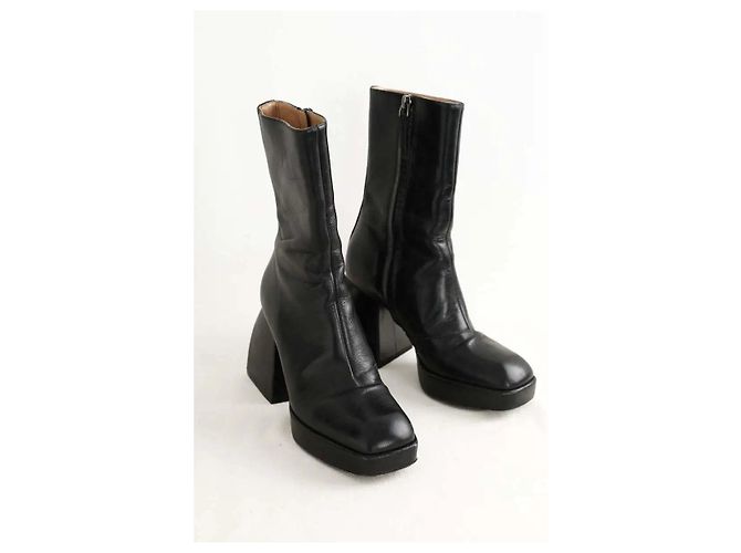 Nodaleto Botas de cuero negro - vista 4