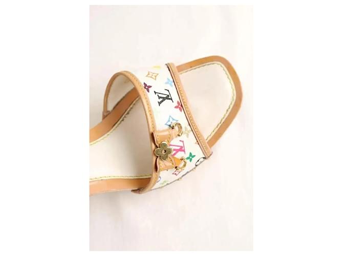 Louis Vuitton Mule in pelle bianche Bianco - vista 4