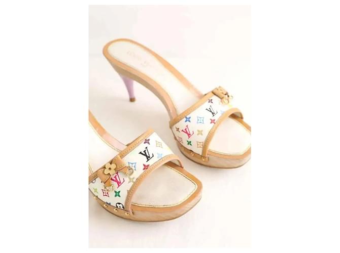 Louis Vuitton Mule in pelle bianche Bianco - vista 6