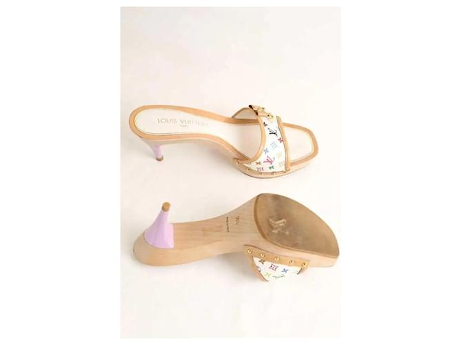 Louis Vuitton Mule in pelle bianche Bianco - vista 7