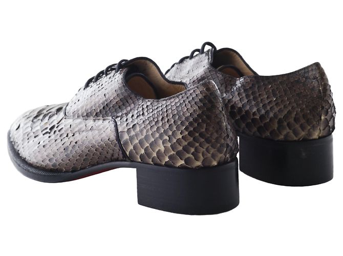 Christian Louboutin Louboutin Python Slipper mit spitzem Zehenbereich Braun - Ansicht 3