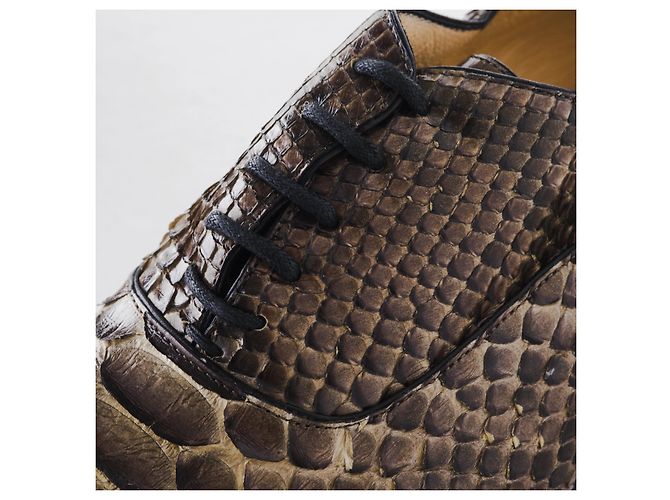 Christian Louboutin Louboutin Python Slipper mit spitzem Zehenbereich Braun - Ansicht 5