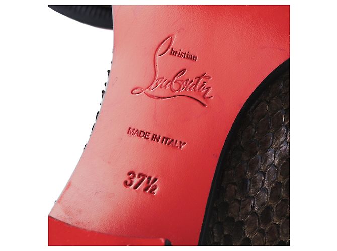 Christian Louboutin Louboutin Python Slipper mit spitzem Zehenbereich Braun - Ansicht 6